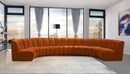 Infinity Cognac Velvet 7pc. Modular Sectional - NY Furniture Direct (NY)