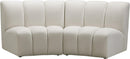 Infinity Cream Velvet 2pc. Modular Sectional - NY Furniture Direct (NY)