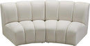 Infinity Cream Velvet 2pc. Modular Sectional - NY Furniture Direct (NY)