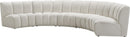 Infinity Cream Velvet 5pc. Modular Sectional - NY Furniture Direct (NY)