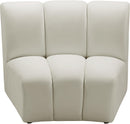 Infinity Cream Velvet Modular Chair - NY Furniture Direct (NY)