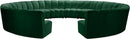 Infinity Green Velvet 12pc. Modular Sectional - NY Furniture Direct (NY)