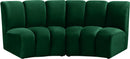 Infinity Green Velvet 2pc. Modular Sectional - NY Furniture Direct (NY)