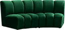Infinity Green Velvet 2pc. Modular Sectional - NY Furniture Direct (NY)