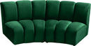 Infinity Green Velvet 2pc. Modular Sectional - NY Furniture Direct (NY)