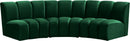 Infinity Green Velvet 3pc. Modular Sectional - NY Furniture Direct (NY)