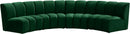 Infinity Green Velvet 4pc. Modular Sectional - NY Furniture Direct (NY)