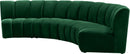 Infinity Green Velvet 4pc. Modular Sectional - NY Furniture Direct (NY)