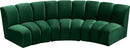 Infinity Green Velvet 3pc. Modular Sectional - NY Furniture Direct (NY)