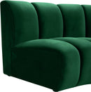 Infinity Green Velvet 2pc. Modular Sectional - NY Furniture Direct (NY)