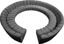 Infinity Grey Velvet 12pc. Modular Sectional - NY Furniture Direct (NY)