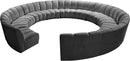 Infinity Grey Velvet 12pc. Modular Sectional - NY Furniture Direct (NY)
