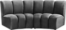 Infinity Grey Velvet 2pc. Modular Sectional - NY Furniture Direct (NY)