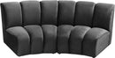 Infinity Grey Velvet 2pc. Modular Sectional - NY Furniture Direct (NY)