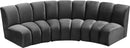 Infinity Grey Velvet 3pc. Modular Sectional - NY Furniture Direct (NY)