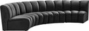 Infinity Grey Velvet 4pc. Modular Sectional - NY Furniture Direct (NY)