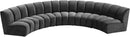 Infinity Grey Velvet 5pc. Modular Sectional - NY Furniture Direct (NY)