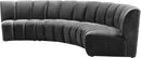 Infinity Grey Velvet 4pc. Modular Sectional - NY Furniture Direct (NY)