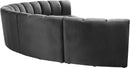 Infinity Grey Velvet 6pc. Modular Sectional - NY Furniture Direct (NY)