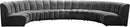 Infinity Grey Velvet 7pc. Modular Sectional - NY Furniture Direct (NY)