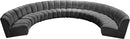 Infinity Grey Velvet 8pc. Modular Sectional - NY Furniture Direct (NY)