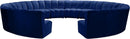 Infinity Navy Velvet 12pc. Modular Sectional - NY Furniture Direct (NY)