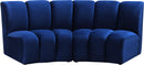 Infinity Navy Velvet 2pc. Modular Sectional - NY Furniture Direct (NY)