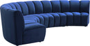 Infinity Navy Velvet 5pc. Modular Sectional - NY Furniture Direct (NY)