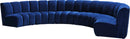 Infinity Navy Velvet 6pc. Modular Sectional - NY Furniture Direct (NY)