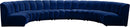 Infinity Navy Velvet 7pc. Modular Sectional - NY Furniture Direct (NY)