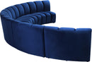 Infinity Navy Velvet 5pc. Modular Sectional - NY Furniture Direct (NY)