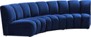 Infinity Navy Velvet 3pc. Modular Sectional - NY Furniture Direct (NY)