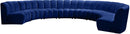 Infinity Navy Velvet 8pc. Modular Sectional - NY Furniture Direct (NY)