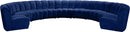 Infinity Navy Velvet 9pc. Modular Sectional - NY Furniture Direct (NY)