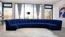 Infinity Navy Velvet 7pc. Modular Sectional - NY Furniture Direct (NY)