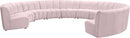 Infinity Pink Velvet 10pc. Modular Sectional - NY Furniture Direct (NY)