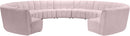 Infinity Pink Velvet 11pc. Modular Sectional - NY Furniture Direct (NY)