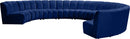 Infinity Navy Velvet 9pc. Modular Sectional - NY Furniture Direct (NY)