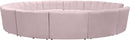 Infinity Pink Velvet 12pc. Modular Sectional - NY Furniture Direct (NY)
