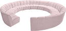 Infinity Pink Velvet 12pc. Modular Sectional - NY Furniture Direct (NY)