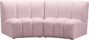 Infinity Pink Velvet 2pc. Modular Sectional - NY Furniture Direct (NY)