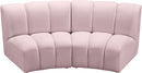 Infinity Pink Velvet 2pc. Modular Sectional - NY Furniture Direct (NY)