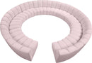 Infinity Pink Velvet 12pc. Modular Sectional - NY Furniture Direct (NY)