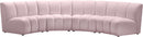 Infinity Pink Velvet 4pc. Modular Sectional - NY Furniture Direct (NY)