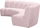 Infinity Pink Velvet 3pc. Modular Sectional - NY Furniture Direct (NY)