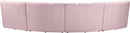 Infinity Pink Velvet 4pc. Modular Sectional - NY Furniture Direct (NY)