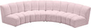 Infinity Pink Velvet 4pc. Modular Sectional - NY Furniture Direct (NY)