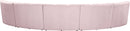Infinity Pink Velvet 5pc. Modular Sectional - NY Furniture Direct (NY)