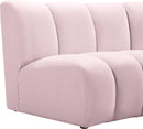 Infinity Pink Velvet 3pc. Modular Sectional - NY Furniture Direct (NY)