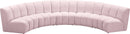 Infinity Pink Velvet 5pc. Modular Sectional - NY Furniture Direct (NY)